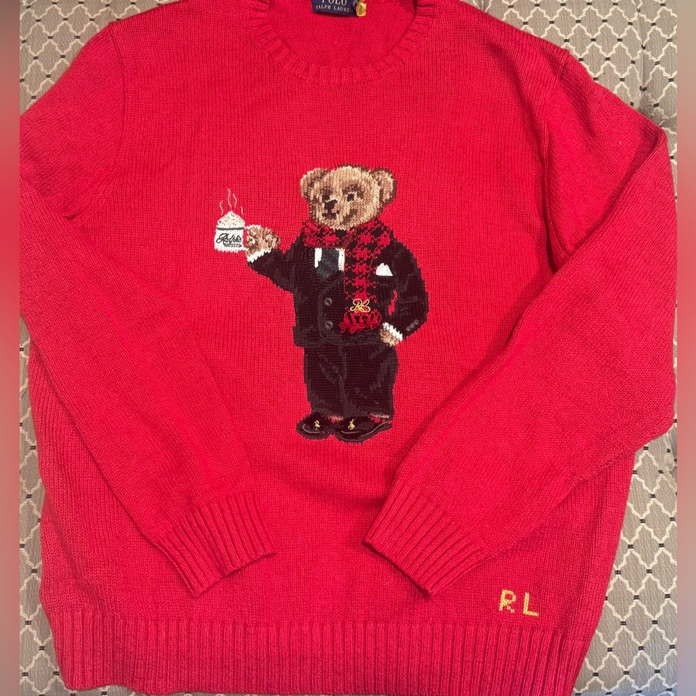 Polo by Ralph Lauren Red Bear Sweater XXL Lunar New Year